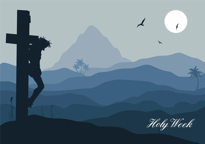 Holy Week Night Free Vector