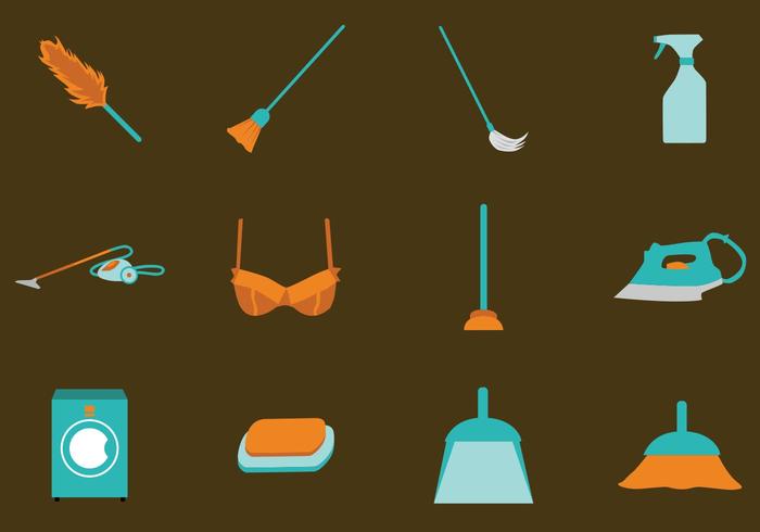 French Maid Tools Icon vector