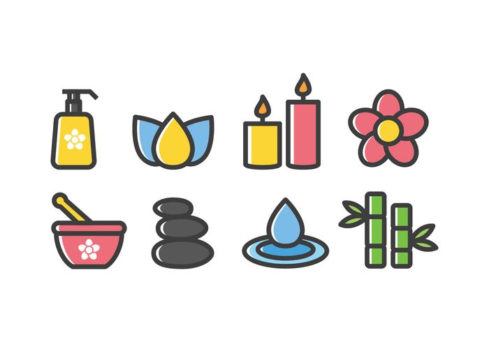 Iconos gratuitos de Spa y Belleza vector