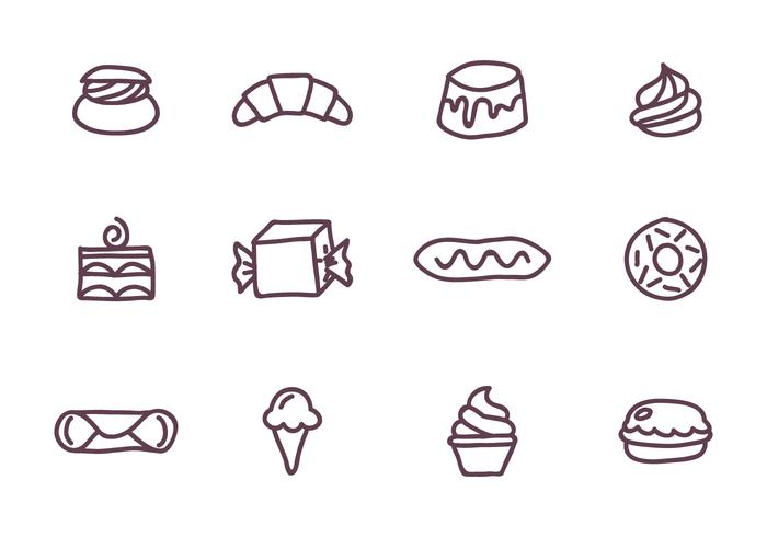 Set of Sweet Food vector