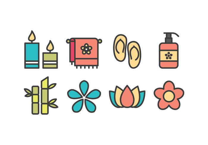 Iconos gratuitos de Spa y Belleza vector