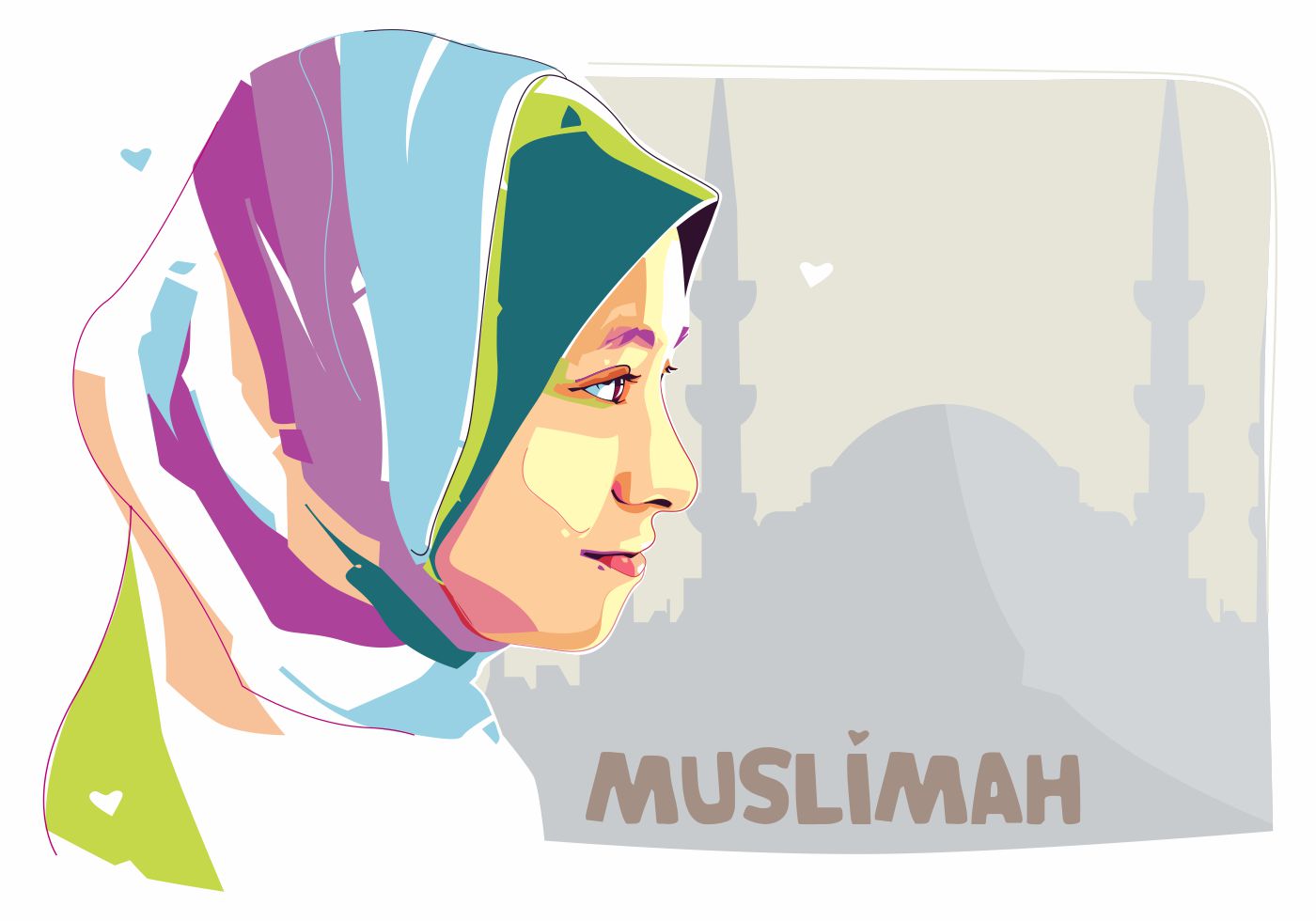 Muslimah - Moslem Life - Popart Portrait - Download Free ...