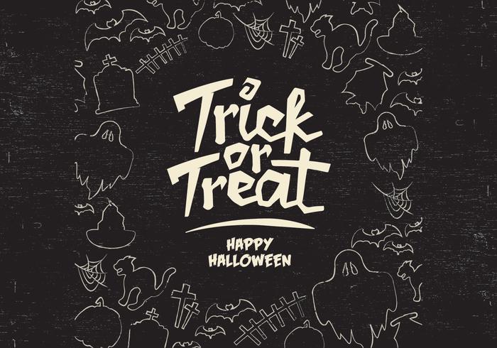 Trick-Or-Treat Border Vector