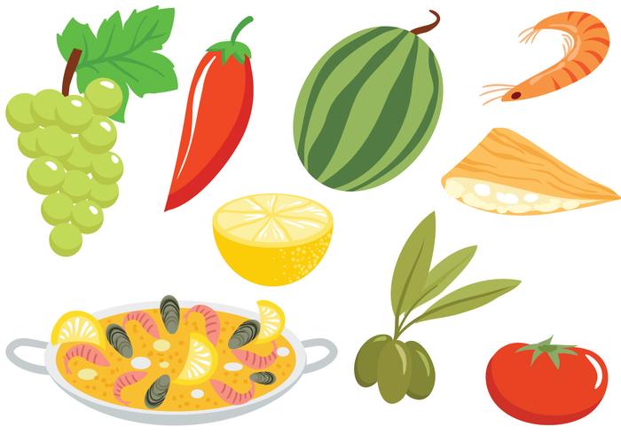 Free Spanish Cuisine Vectors Free Spanish Cuisine Vectors