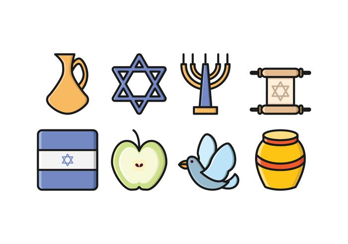 Juego de iconos de Israel gratis vector