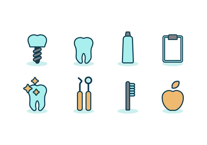 Libre Odontología Iconos vector