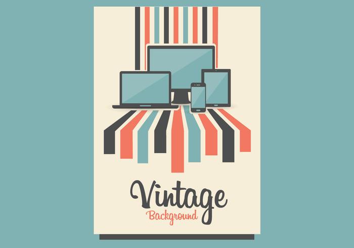 Tech Vintage Background Vector