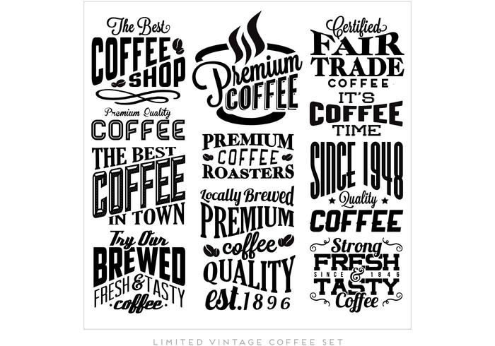 Best Coffee Collection Vector