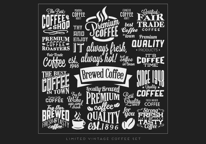 Vector de la colección del logotipo del café