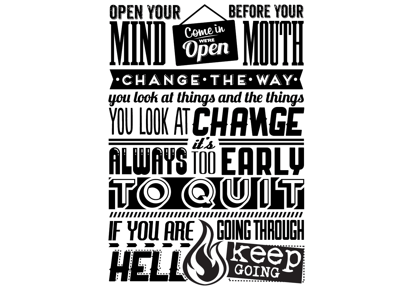 Black and White Inspirational Vector 136168 Vector Art at Vecteezy