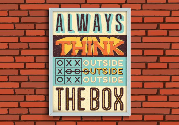 Think Outside the Box Vector