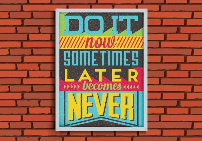 Procrastination Poster Vector