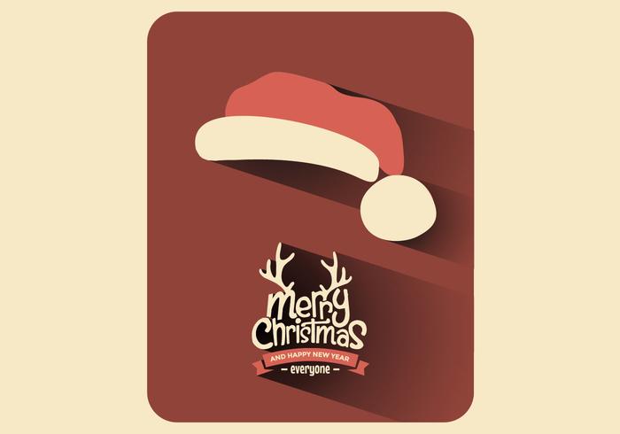 Vector de tarjeta de Navidad de Santa Hat