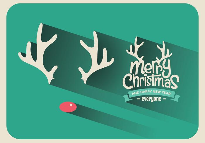 Rudolph Christmas Sign Vector