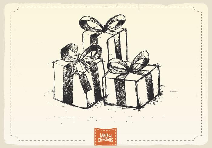 Christmas Gifts Sketch Vector