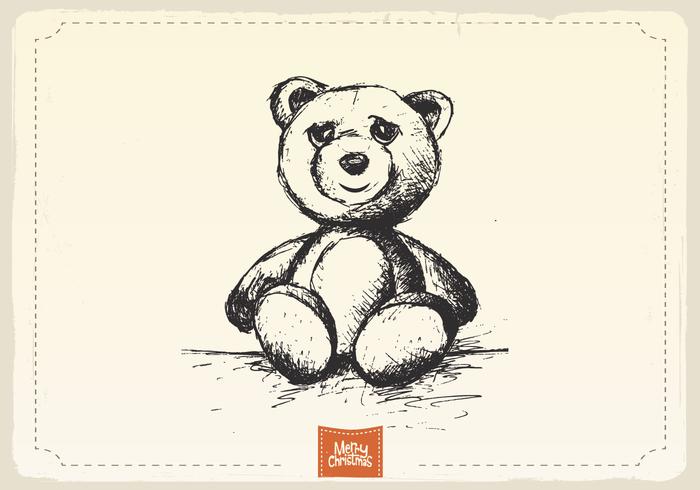 Teddy Bear Sketch Vector