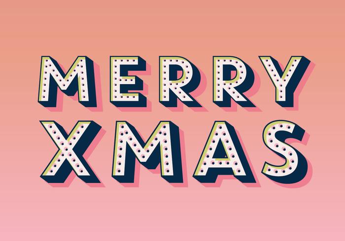 Merry Xmas Marquee Vector