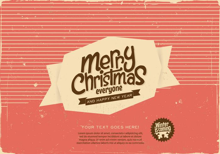 Striped Merry Christmas Label Vector