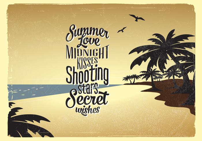 Romantic Summer Beach Vector