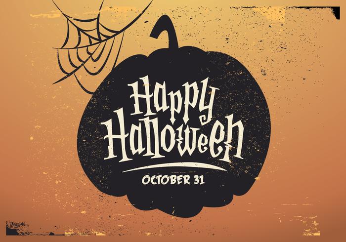 Happy Halloween Pumpkin Shadow Vector