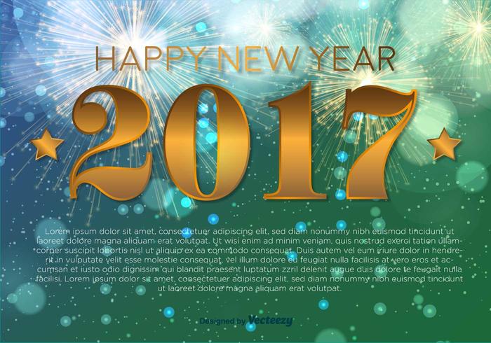 Happy New Year 2017 Vector Background