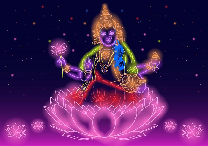 Indian Goddess Lakshmi vector