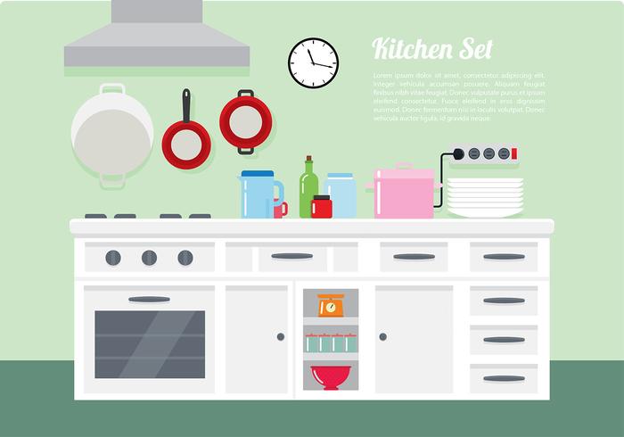 Cocina Set Vector Libre