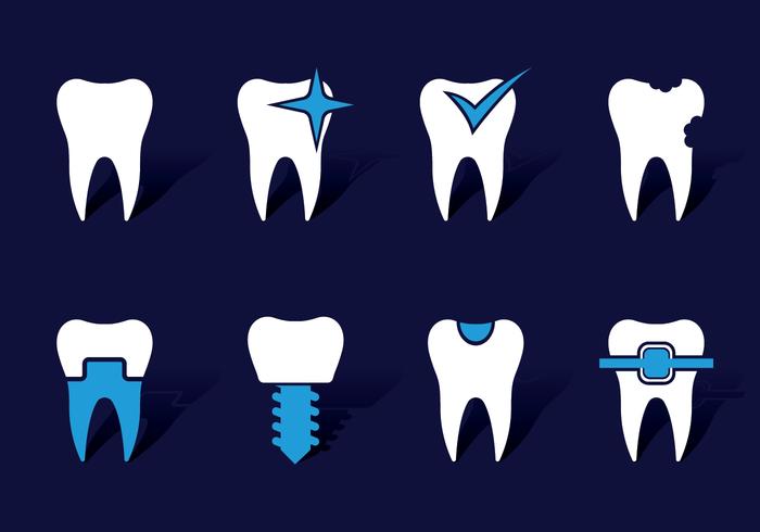 Iconos Dentista vector