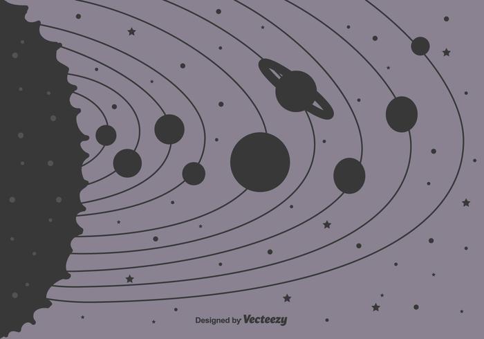 Fondo del Sistema Solar vector