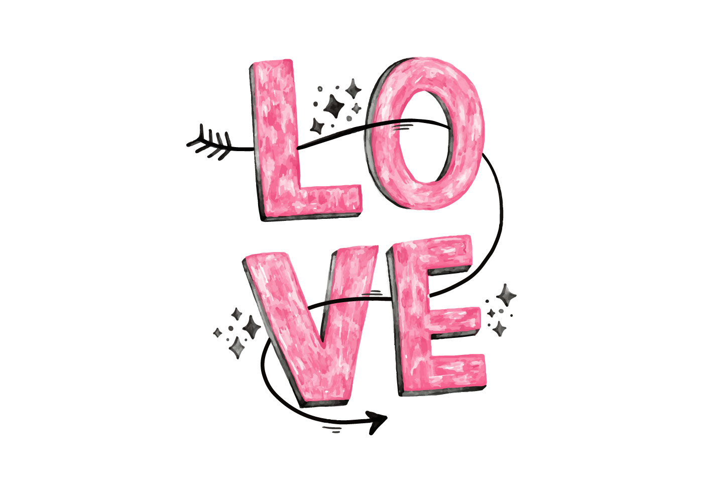 Download Pink Love Lettering 136436 - Download Free Vectors ...