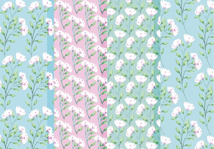 Vector Spring Roses Patterns