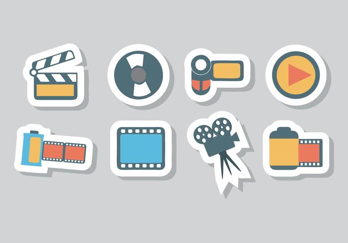 Foto gratis y video iconos vectoriales vector