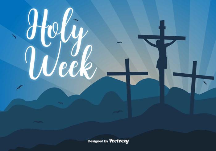 Holy Week Vector Background