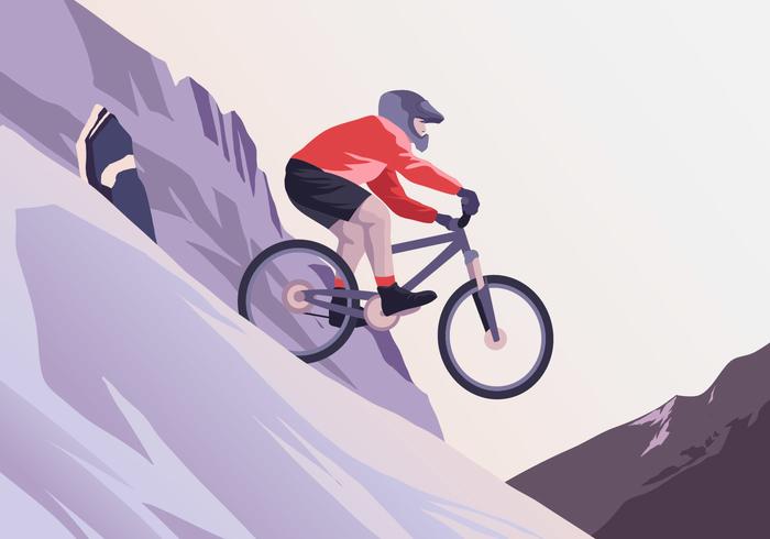 Rocky Bike Trail Vector Rocky Bike Trail Vector