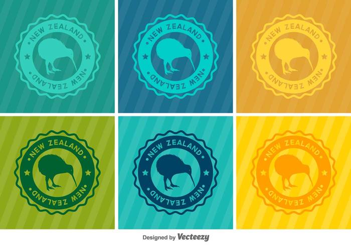 Kiwi Bird Vector Badges Kiwi Bird Vector Badges