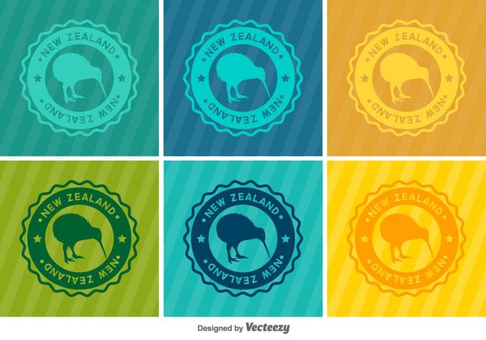 Kiwi Bird Vector Badges