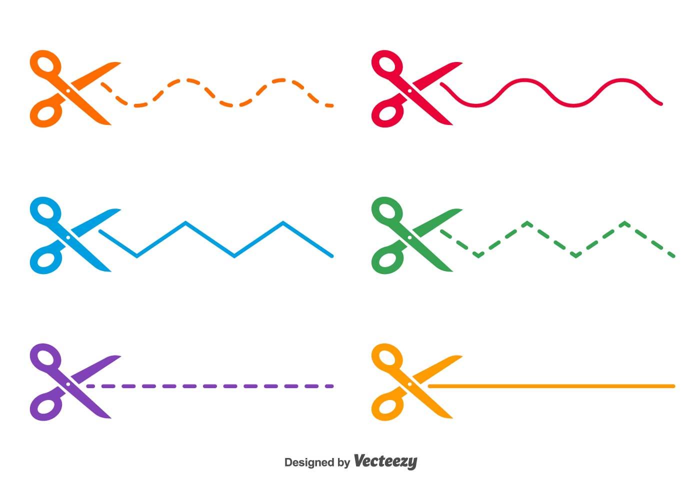 Scissors Dotted Vector Lines 136565 Vector Art at Vecteezy