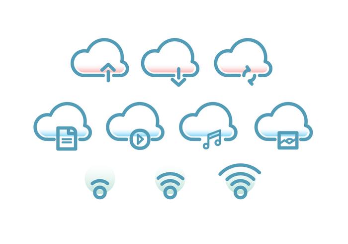 Icono de Tecnología Cloud vector