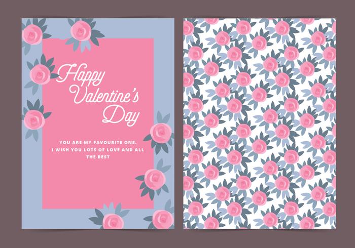 Vector Roses Valentine's Day Card Vector Roses Valentine's Day Card