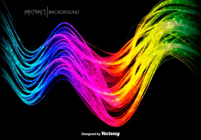 Abstract Colorful Shiny Waves - Vector Illustration