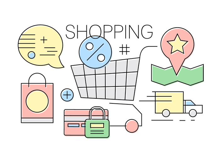 Iconos de compras gratis vector