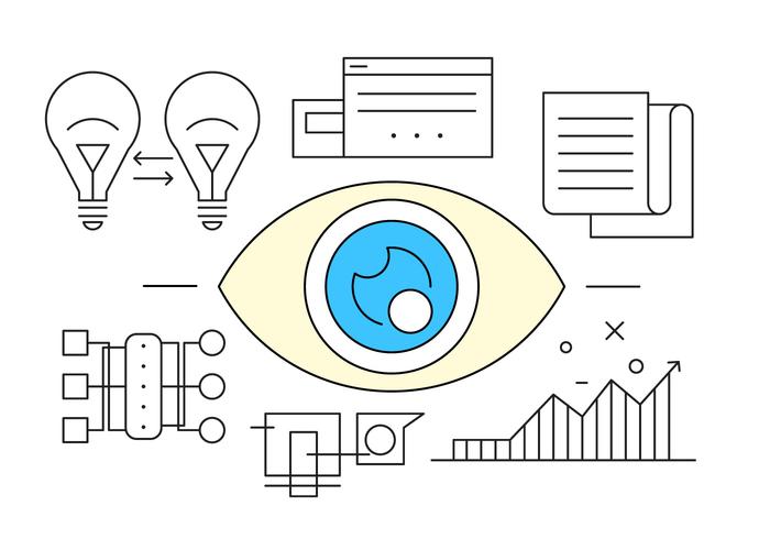 Eye for Business Icons vector