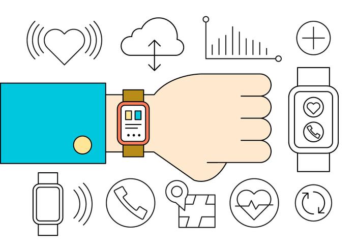 Smart Watch Icons vector