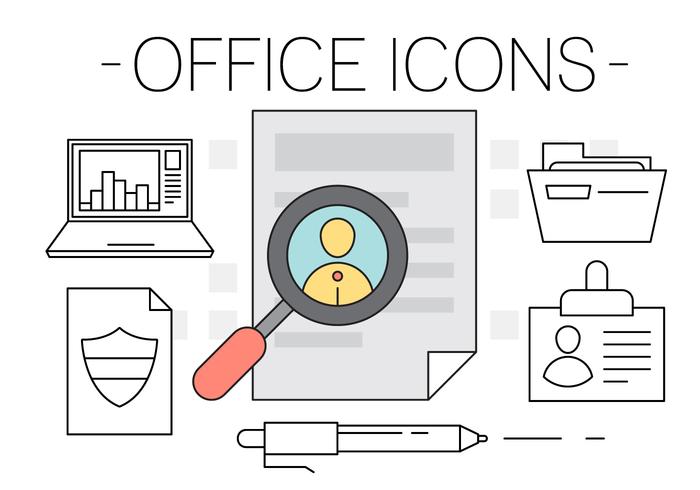 Free Office Icons vector