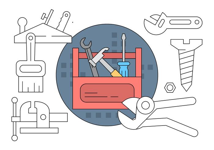 Free Collection With Tools 136691 Vector Art at Vecteezy