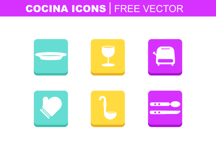 Cocina los iconos del vector gratuito