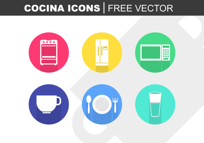 Cocina los iconos del vector gratuito