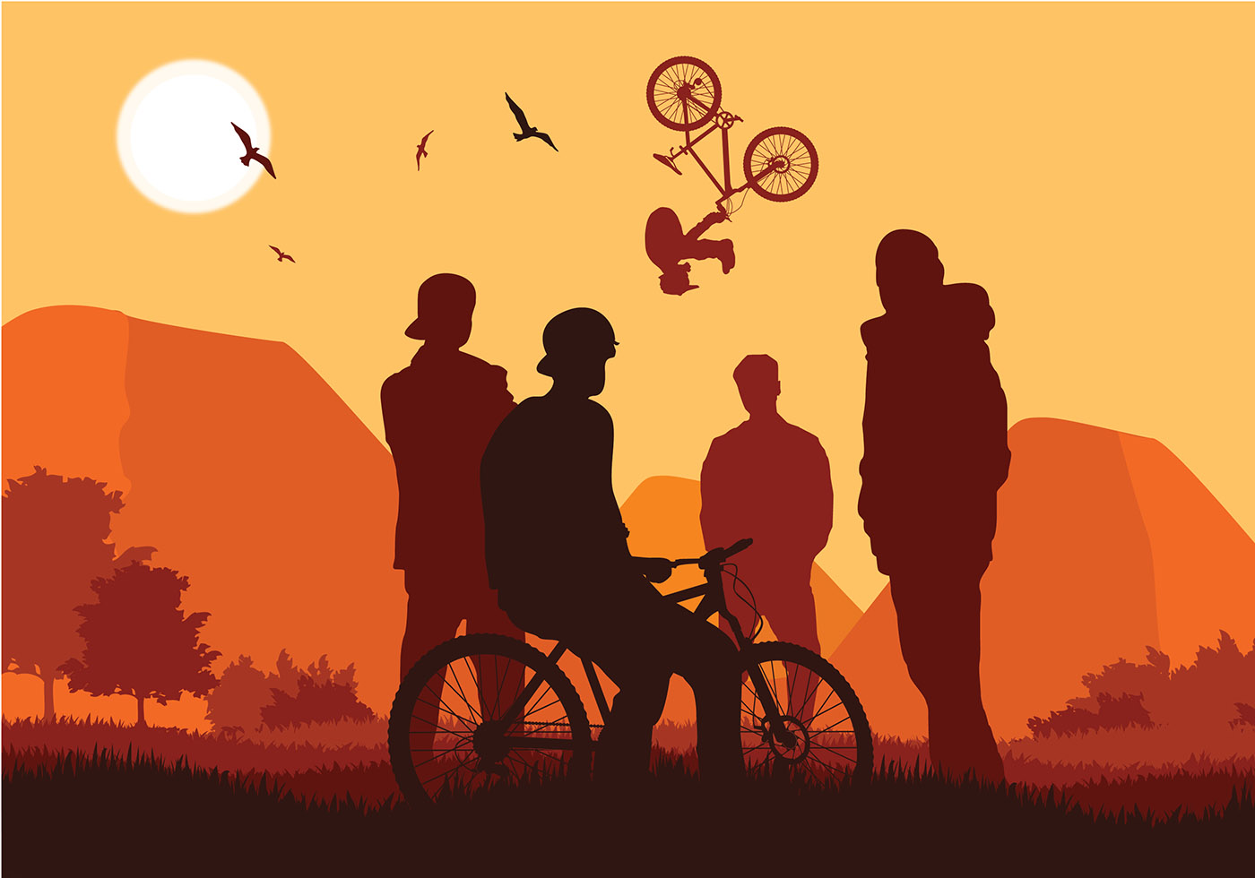 Bike Trail Club Free Vector 136811 Vector Art at Vecteezy