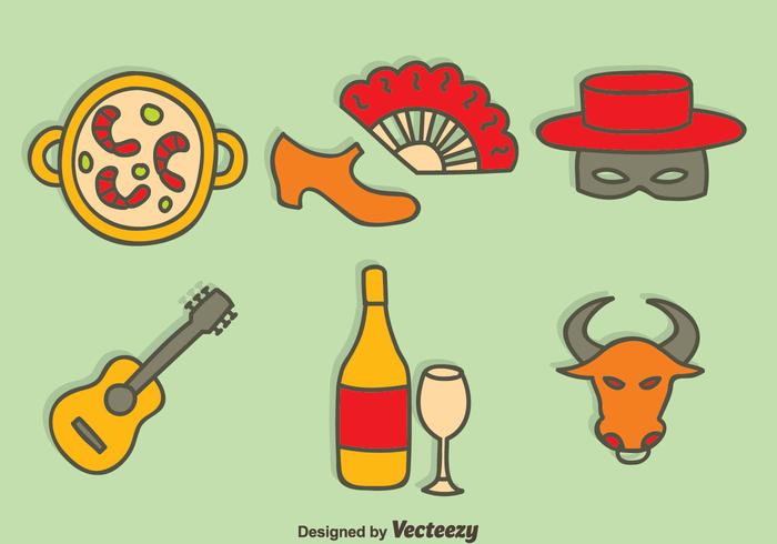 Hand Drawn Spain Tradition Element Vector