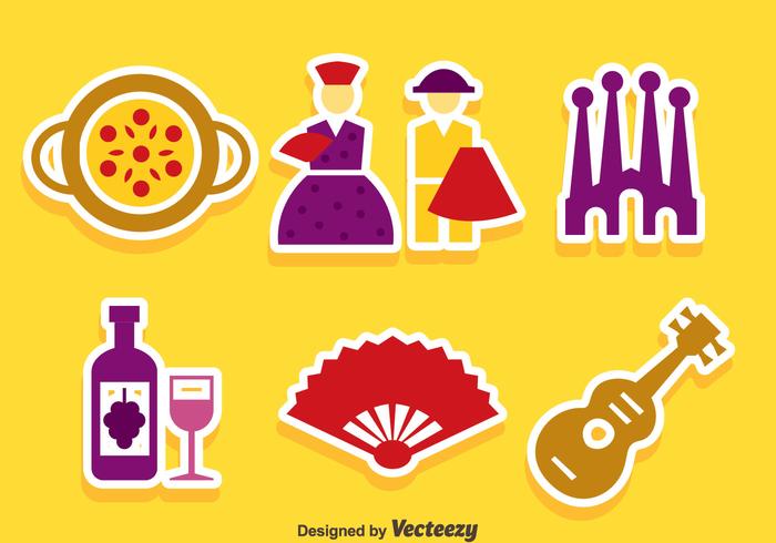 Spain Culture Element Vector Spain Culture Element Vector